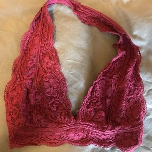 Out From Under Lace Halter Bra